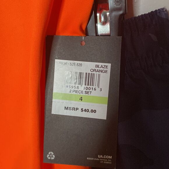 NWT Under Armour Little Boy’s Swimwear Rashguard swim trunks shorts size 4 - Picture 3 of 3